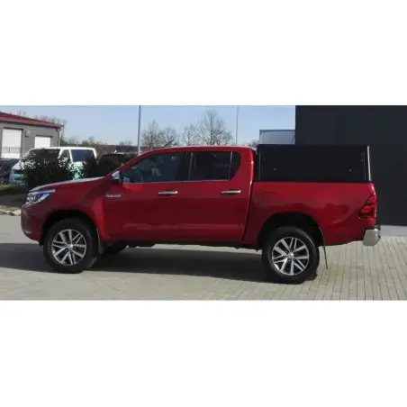 Hardtop Contour noir/ lisse sans fenêtre latérale Toyota Hilux Revo 2016+ xtra-Cab Alu-Cab
